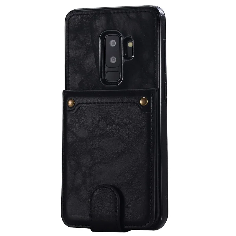 В стиле ретро; кожаная фоторамка чехол для samsung Galaxy S9 плюс S8 S7 край Note8 S9 держатель для карт задняя крышка для iPhone 6 6 S 7 8 Plus