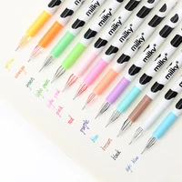 12 colorslot korean cartoon creative milky cow color gel pen student stationery lovely diamond gel pens school office supplies