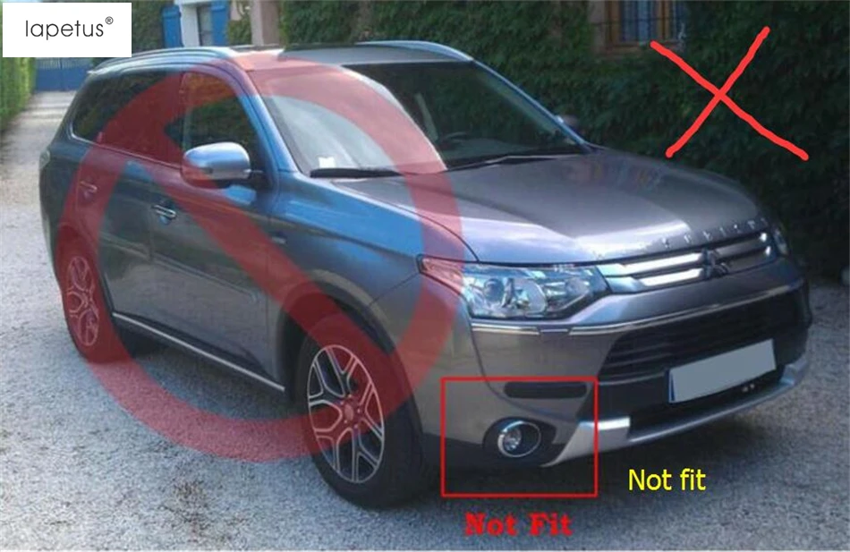 Lapetus аксессуары для Mitsubishi Outlander 2013 передняя противотуманная фара+ задняя противотуманная фара, кольцевая формовочная крышка, комплект отделки/ABS