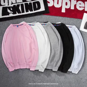 Повседневные однотонные толстовки с капюшоном для мужчин и женщин, пуловер, Молодежная Толстовка для колледжа, мужская, без капюшона, с круглым вырезом, весна-осень, белый, черный