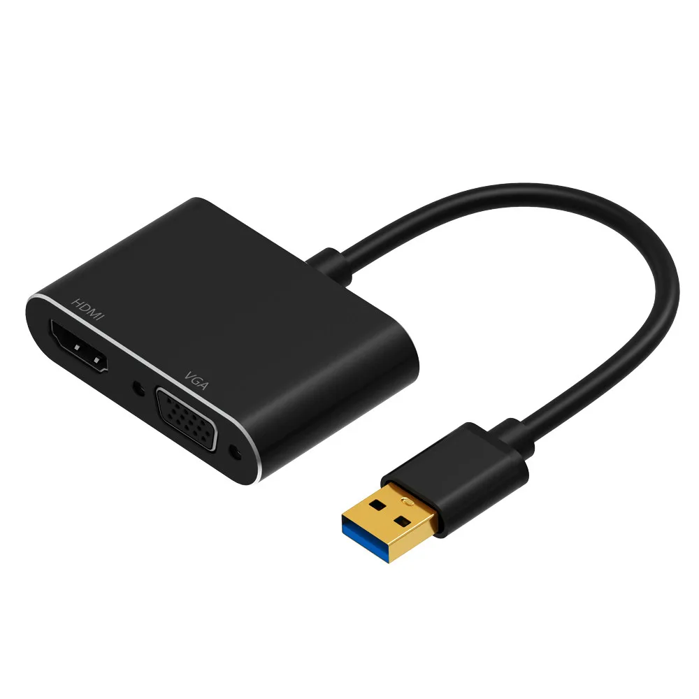 CARPRIE USB3.0 к HDMI/VGA адаптер дисплея Прочный USB C 8 в 1 3 0 HDMI RJ45 Micro SD TF кардридер