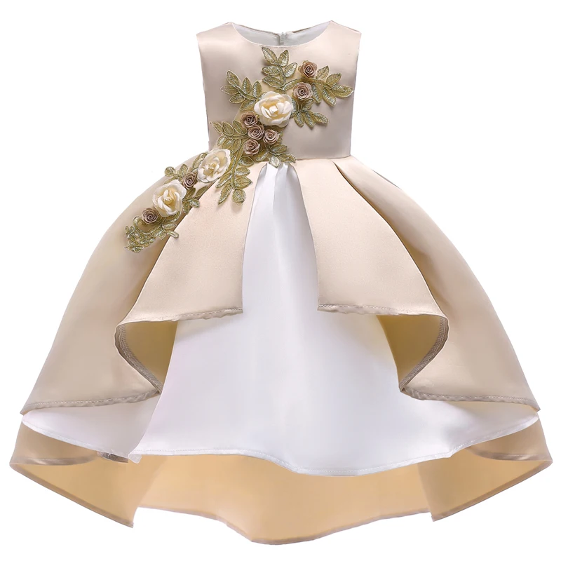 Высокое качество 2018 зимнее платье для маленьких девочек свадебное элегантные