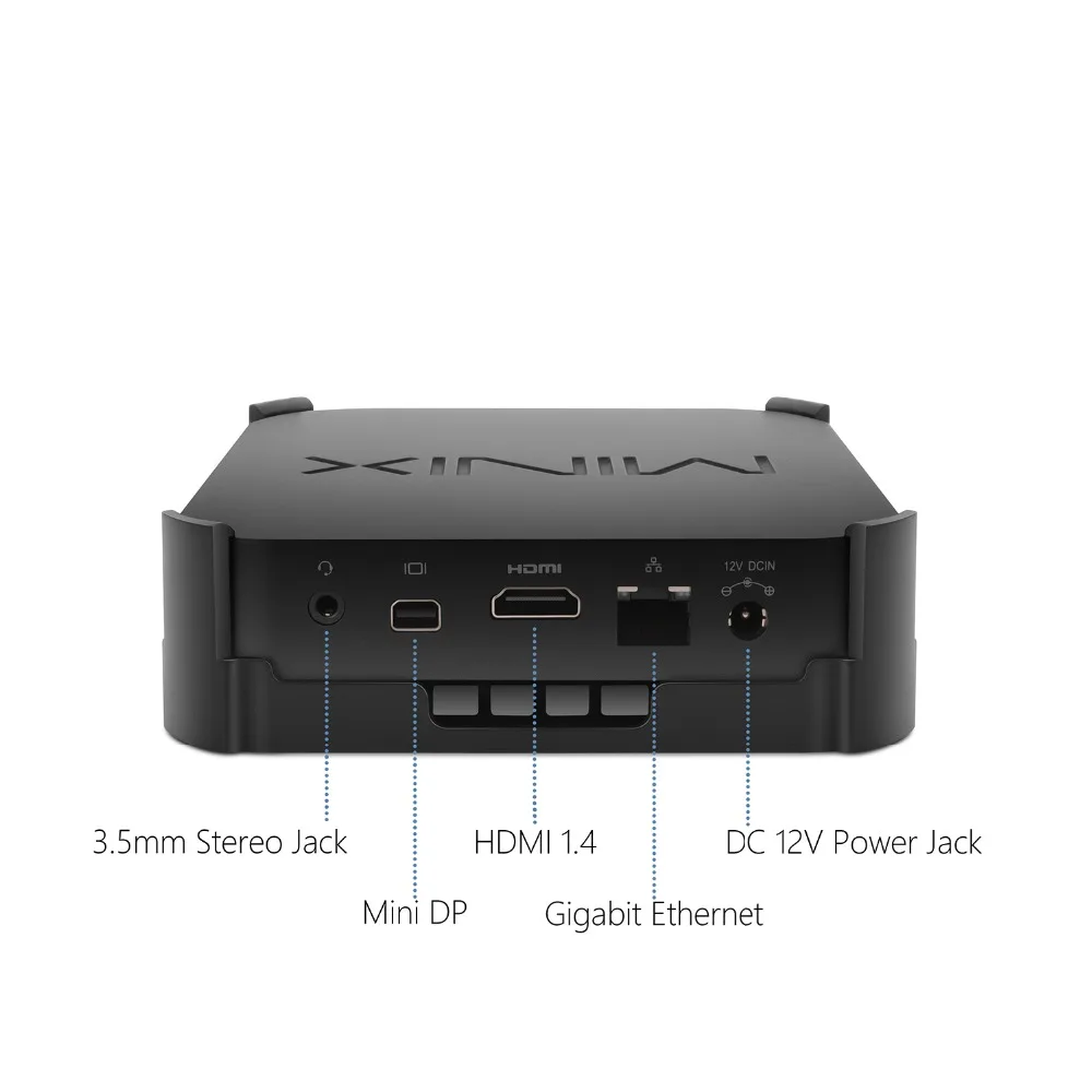 MINIX NEO Z83-4 Plus Мини ПК Windows 10 Pro мини ПК 4 ГБ ОЗУ 64 Гб ПЗУ Intel Atom x5 Z8350 четырехъядерный с креплением VESA портативный