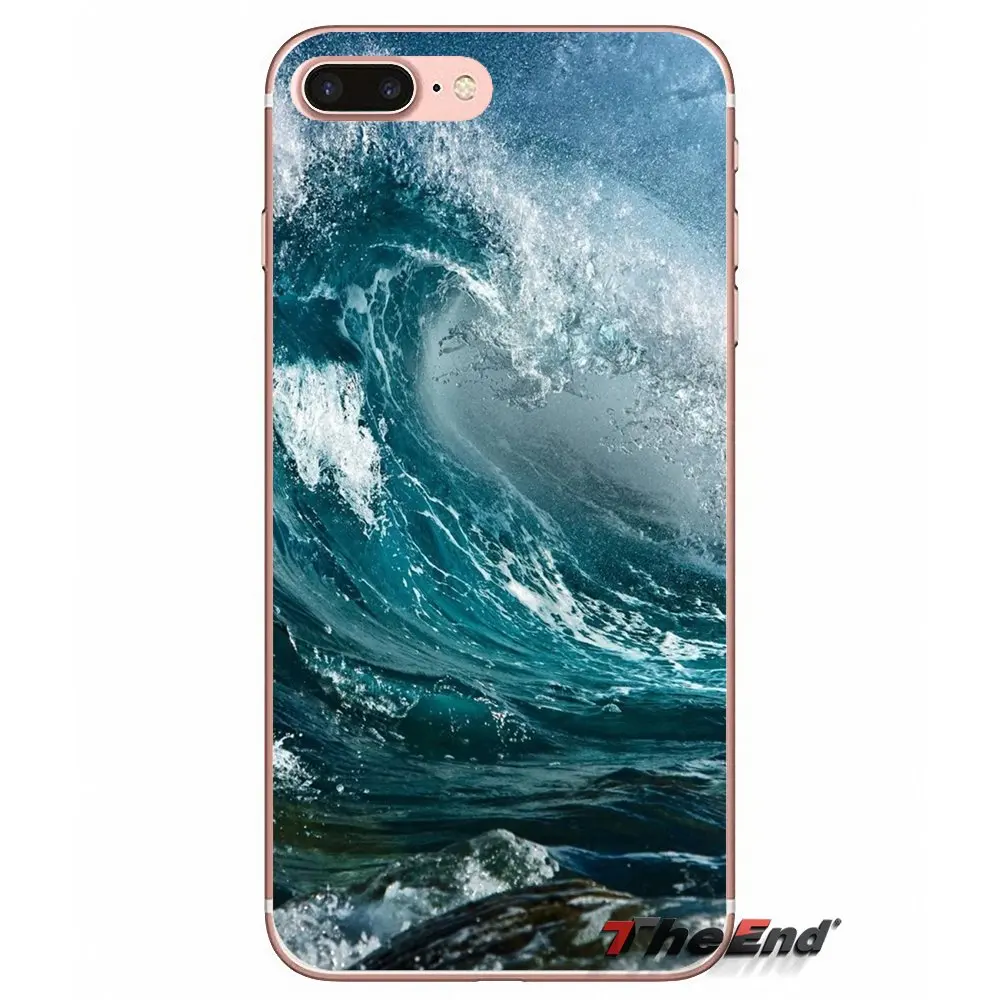Для iPhone X 4 4S 5 5S 5C SE 6 S 7 8 плюс samsung Galaxy J1 J3 J5 J7 A3 A5 2016 2017 с цветным принтом волны Лето