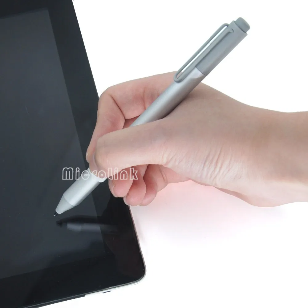 Стилус ручка для microsoft Surface Pro 3 Pro 4 Серебряный Blutooth емкостная шариковая