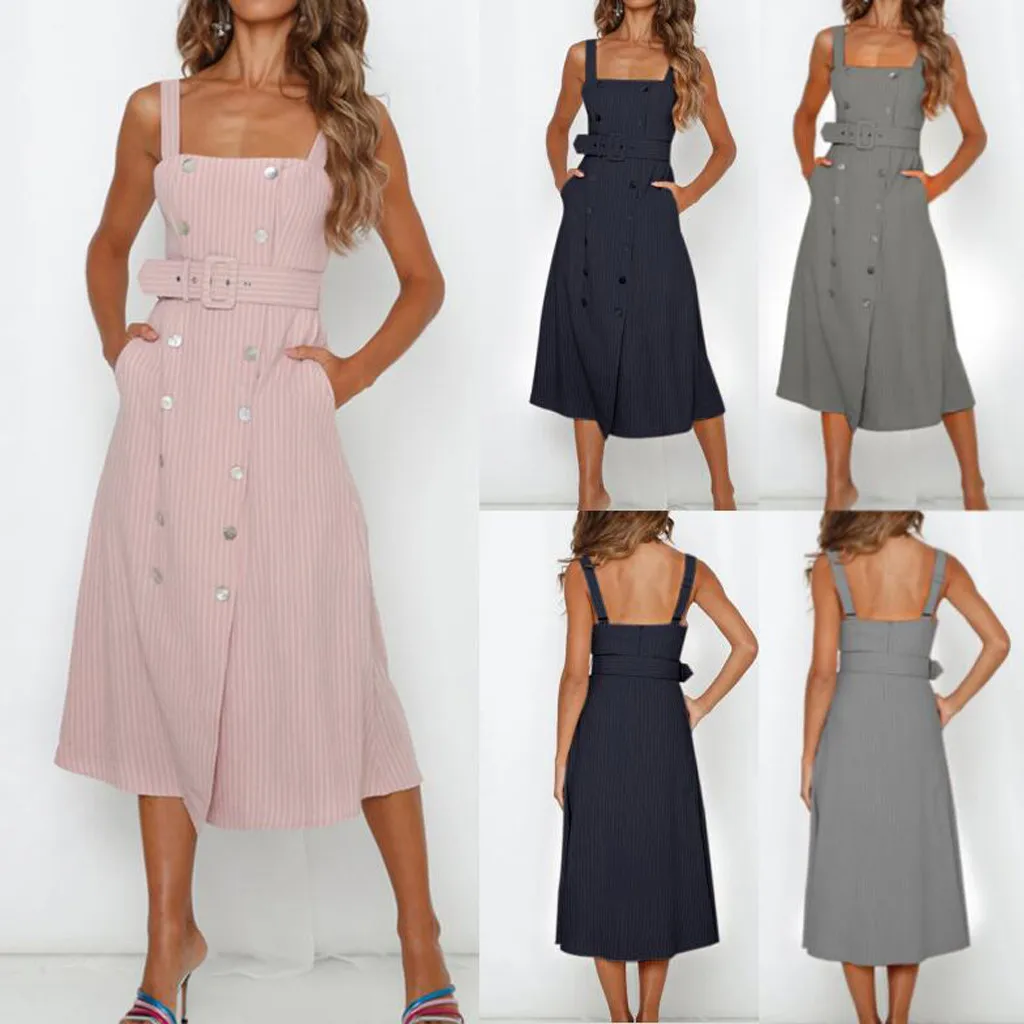 SAGACE 2019 женское платье летнее без рукавов повседневное свободная футболка с