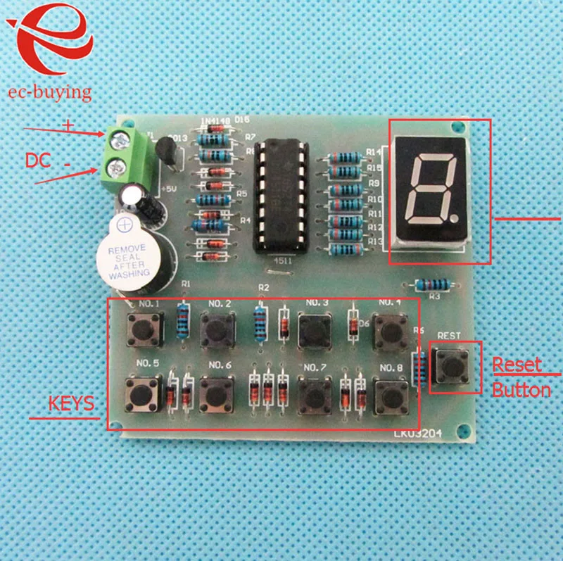CD4511 8-канальный цифровой дисплей набор для самостоятельной сборки 8-битное