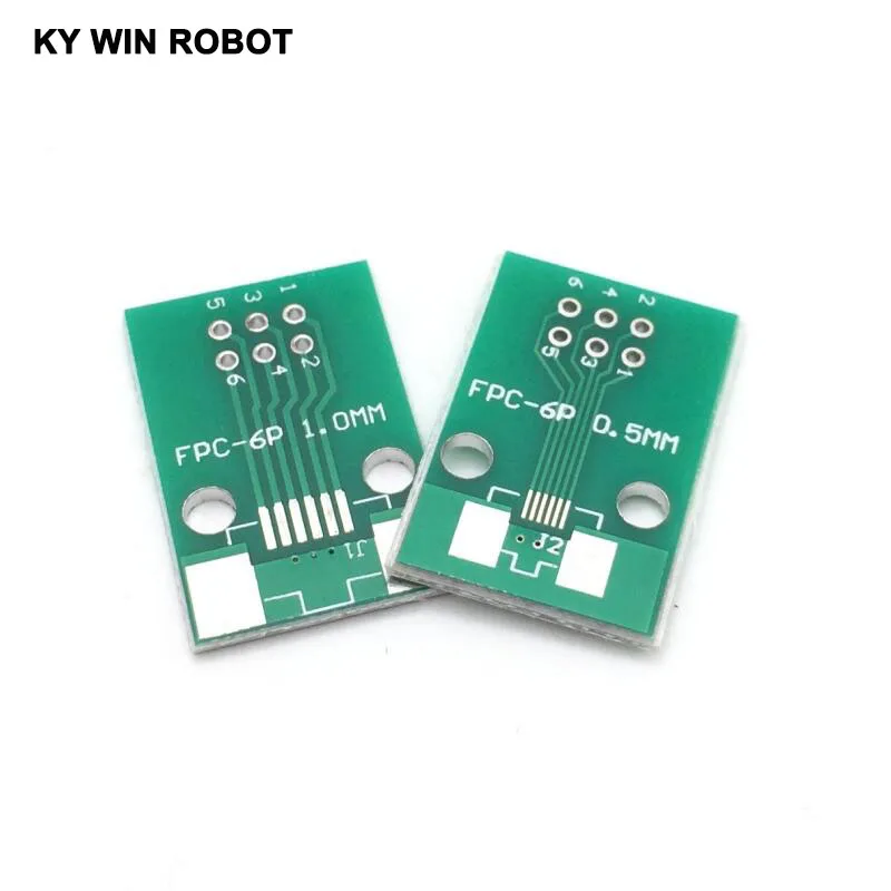 Free Shipping 5PCS/LOT Double Side 0.5mm 1mm FFC FPC 6P 6 Pin to 2.54mm DIP Moudle PCB Board Adapter Socket Plate