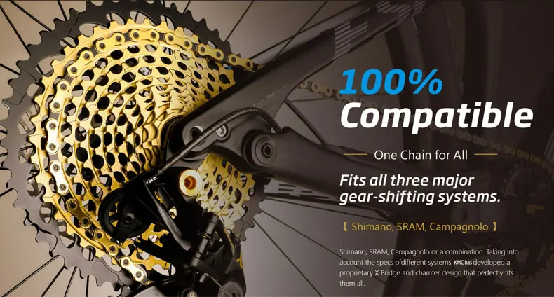 KMC велосипедная цепь X12 MTB дорожный велосипед 12 Скоростей с оригинальными разъемами MissingLinks X Мост Топ езда на велосипеде производительность