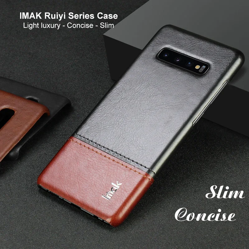 Роскошный лаконичный чехол для Samsung S10 S10Plus кожаный IMAK Для S10e Galaxy Plus 10S|Бамперы| |