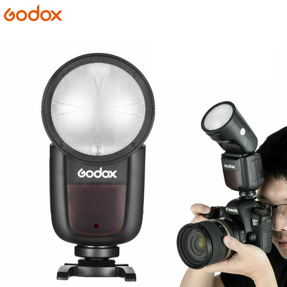 Предварительный заказ Godox V1 вспышка Speedlight для SONY Canon Nikon Fujifilm Olympus камера Фонарик TTL