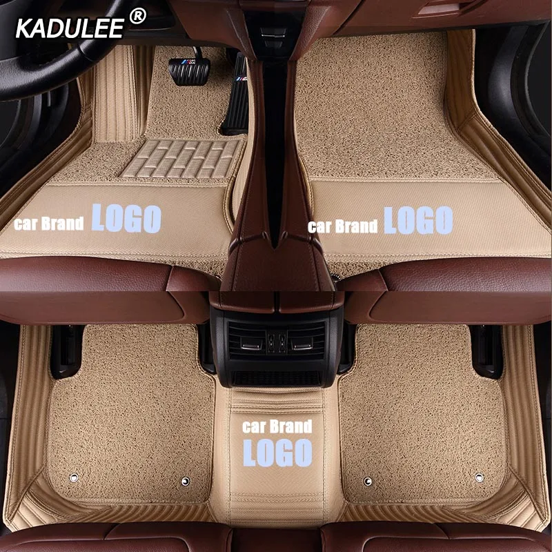 Double layer KADULEE автомобильный коврик для ford fusion fiesta mk7 s-max ranger explorer 5 Mondeo kuga Edge аксессуары делают водонепроницаемый ковер - Название цвета: Double layer