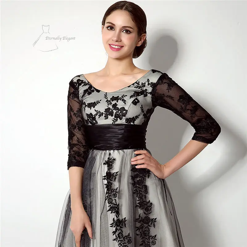 Многоцветный трапециевидной формы Чай-Длина пышные organze Вечерние платья платье с