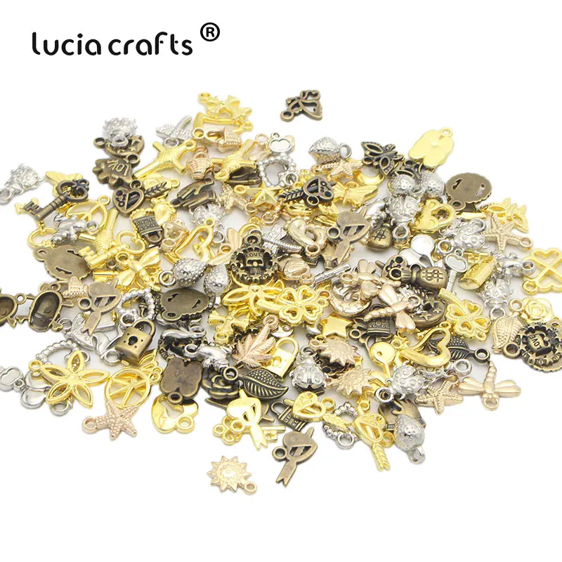 Lucia crafts 10 г/лот разные размеры стили мульти вариант сплав Висячие DIY Ювелирные изделия/одежда ручной работы аксессуары материал G1005
