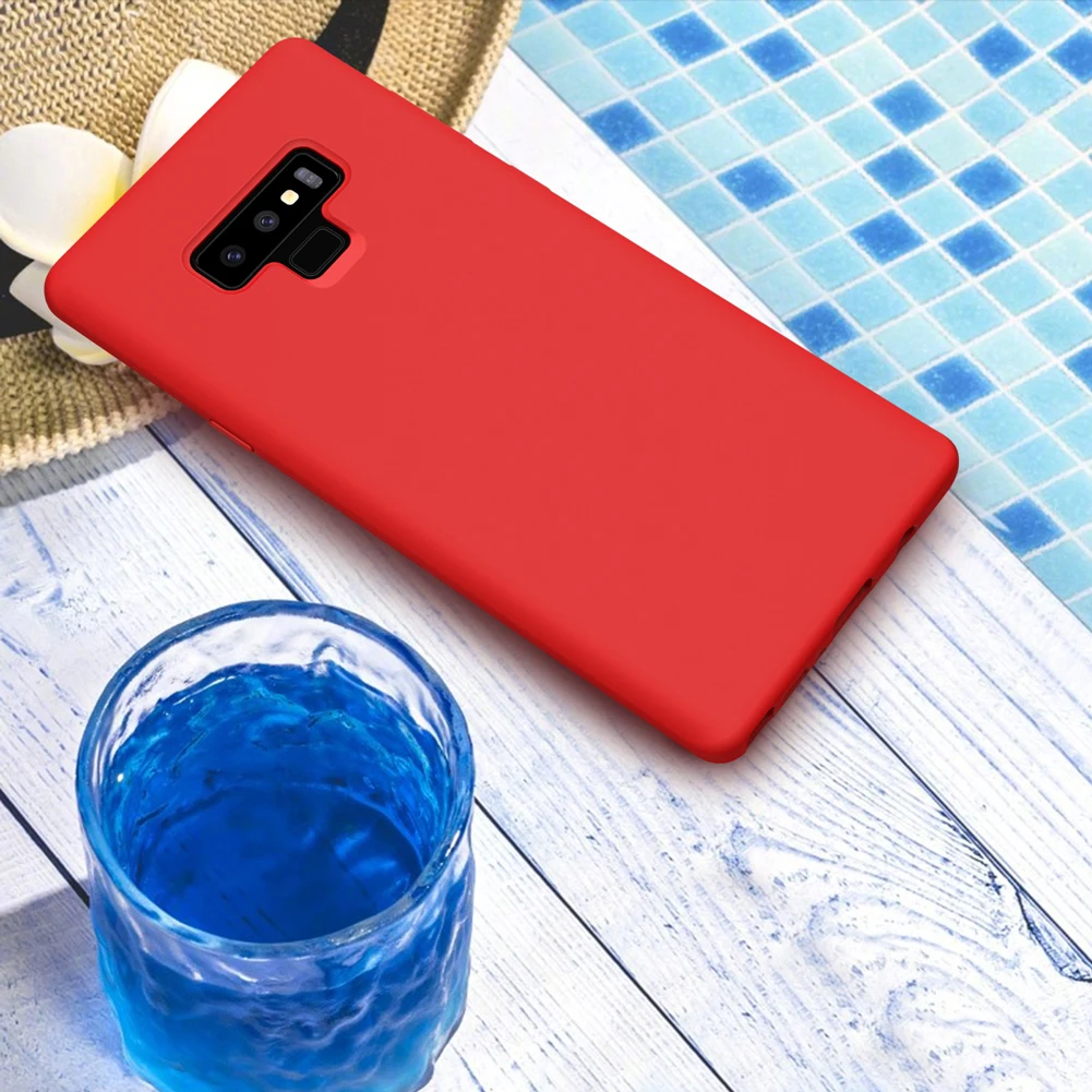 RED Для samsung Note9 чехол NILLKIN жидкий Гладкий силиконовый чехол для samsung Galaxy Note 9 роскошный защитный чехол - Цвет: RED