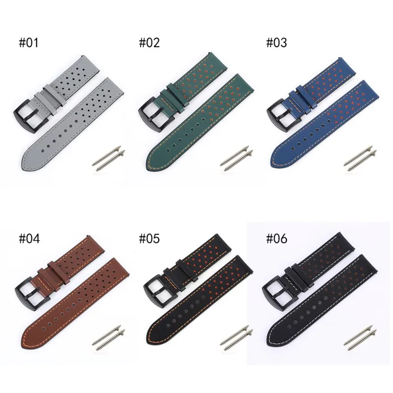 

Wristband Watch Band Strap Leather Quick Release Adjustable Pin Buckled Wristwatch Bands Replacement Accessories