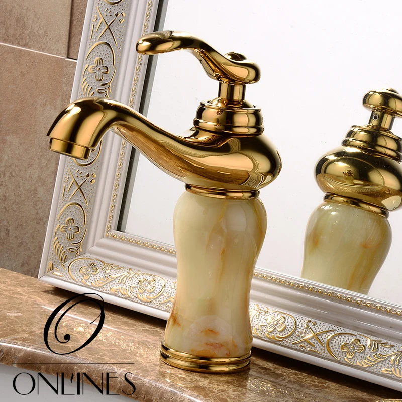 Немецкий онлайн супер ГУ Chuanou стиль Античный нефрит горячий ретро золотой кран