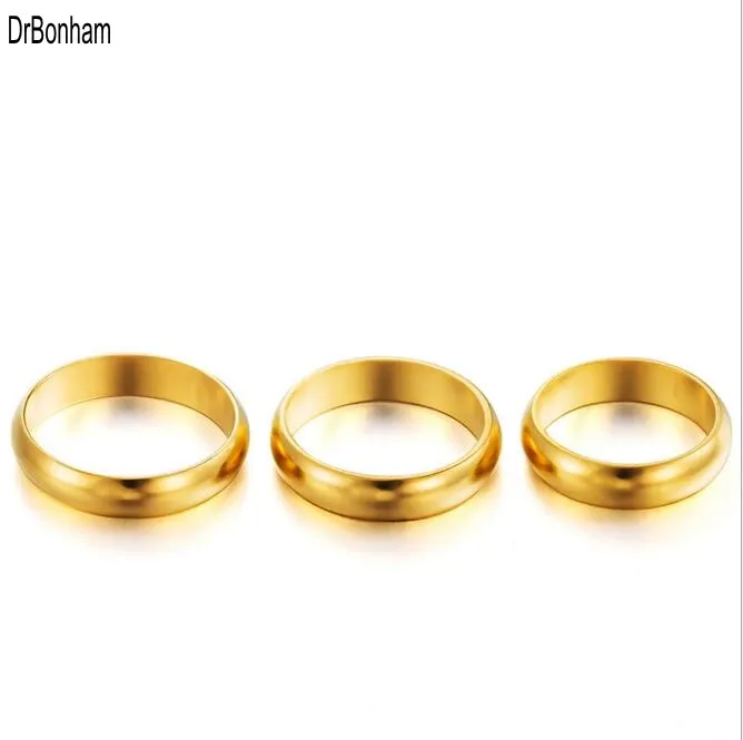 Винтажное женское мужское обручальное медное кольцо высокое качество золото 24 К