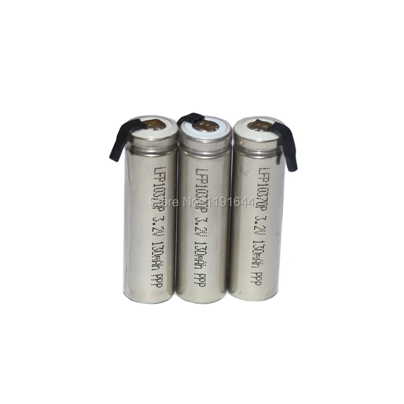 2 шт./лот LiFePo4 10370 3,2 в 130 мАч с вкладкой подключения для IQOS сменный аккумулятор