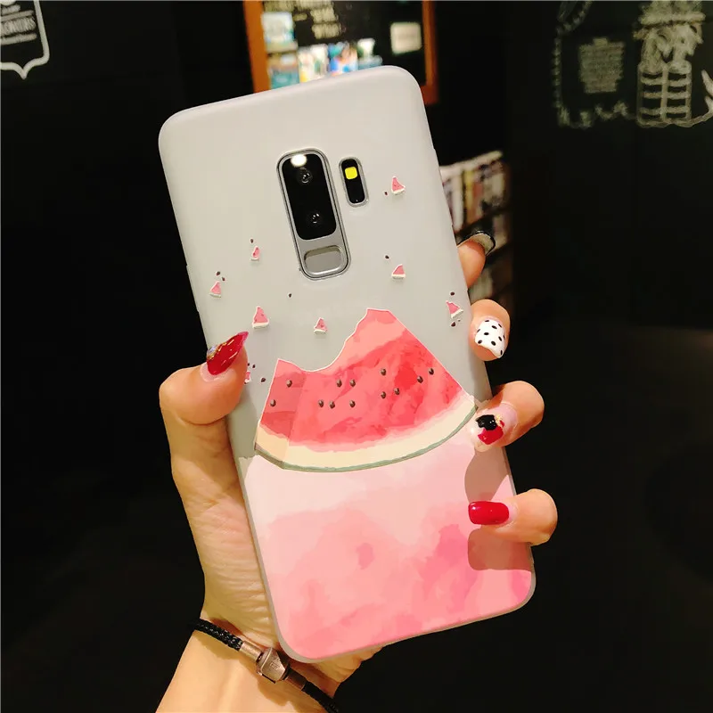 Свежий арбуз Летних Фруктов чехол для телефона samsung Galaxy S10 Lite S9 S8 плюс 3D рельеф