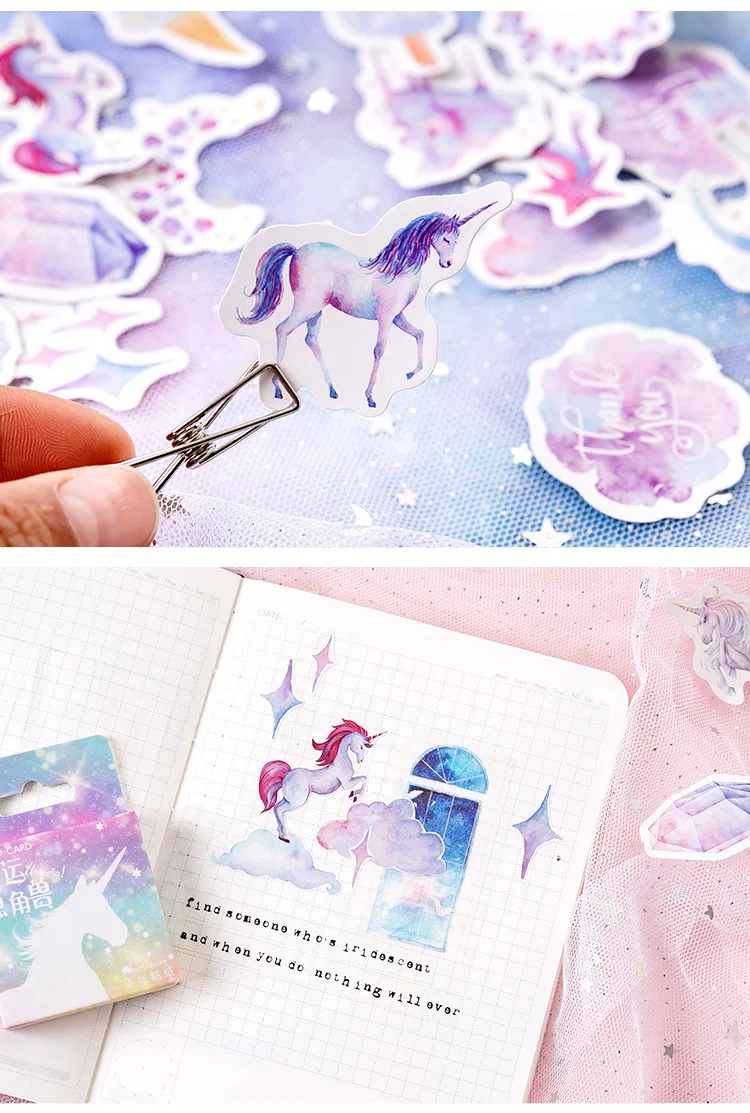 45 шт./упак. Kawaii канцелярские наклейки милый Единорог узор Скрапбукинг размещено это журнал школа планирования расходные материалы