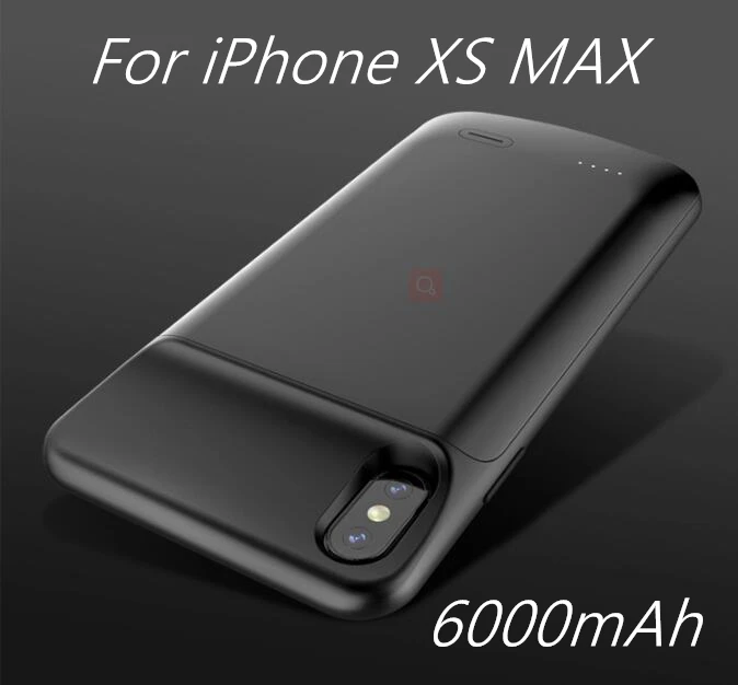 Чехол для зарядного устройства для iPhone X XS MAX XR чехол для аккумулятора power Bank чехол для зарядки s зарядное устройство ультра тонкий внешний чехол - Цвет: XS MAX