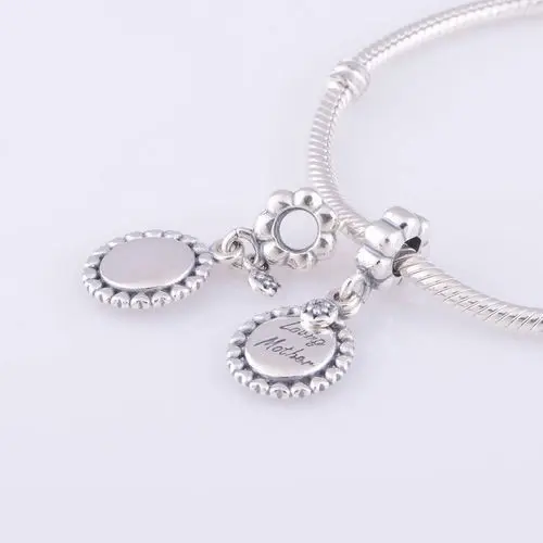 

Authentic 925 Silver Charms Bead Loving Mother Pendant European Charm Fit Silver Charm Bracelets For Women & Men Jewelry