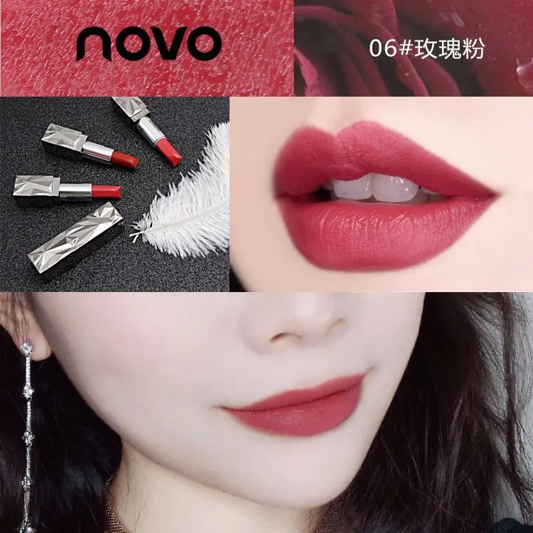 1PCS Makeup NOVO5221 luxurious stunning gem lipstick moisturizing and |
