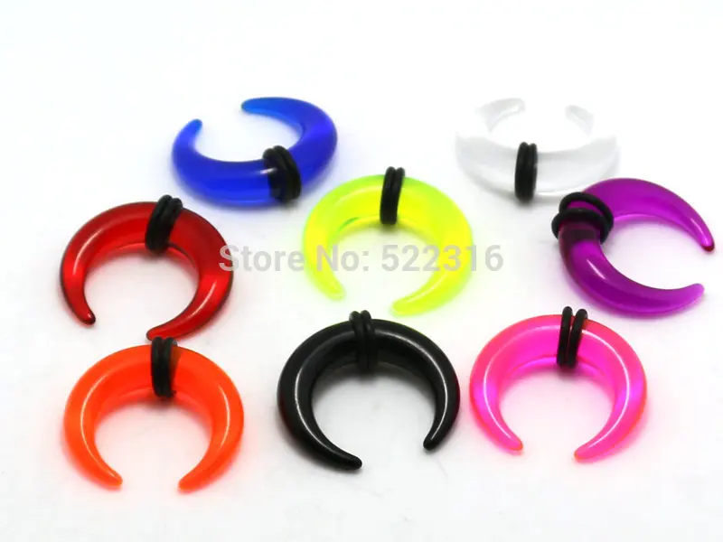 Jewel 120 шт. прозрачный цвет акриловой рога буйвола Пинчер ухо сужается Плагин