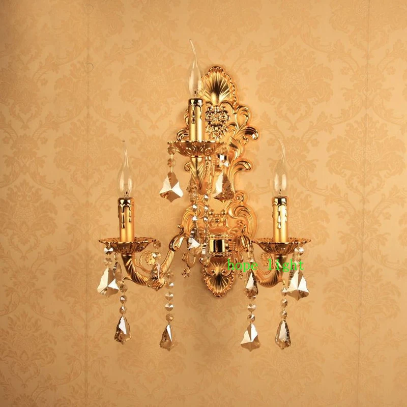 Светодиодный хрустальный настенный светильник золотые прикроватные настенные