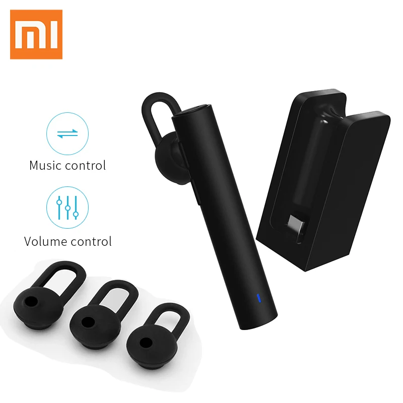 Original Xiaomi Bluetooth earphone black youth version Wireless Business headset phone 4.1 10M receiving signal | Электроника