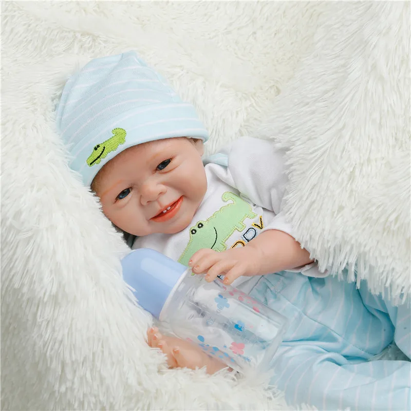 SanyDoll горячая Распродажа силиконовая детская одежда 22 дюйма 55 см с узором