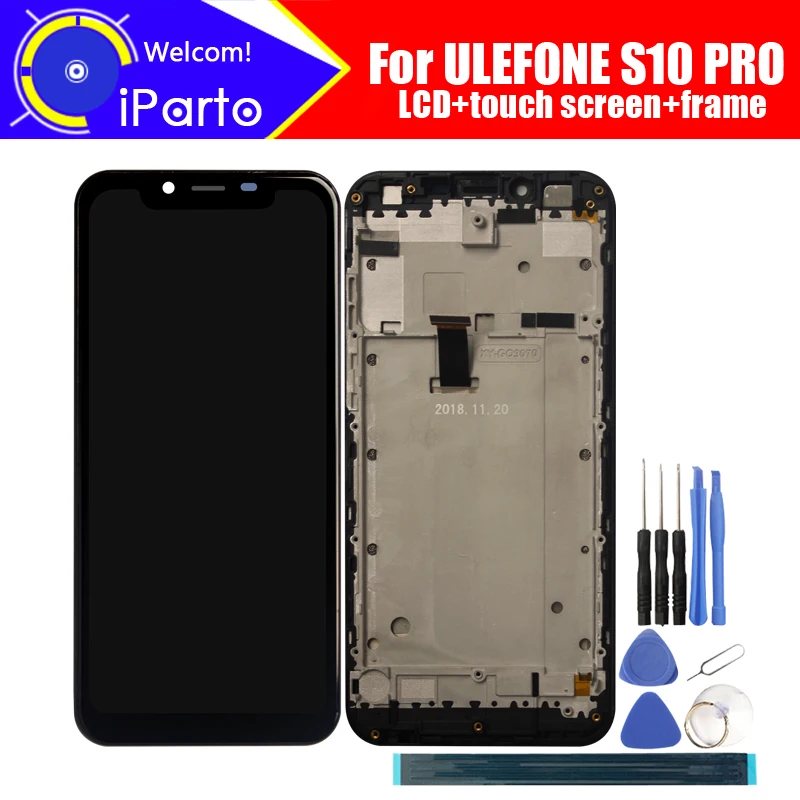 ULEFONE S10 PRO ЖК дисплей + сенсорный экран дигитайзер рамка в сборе 100% Оригинальный