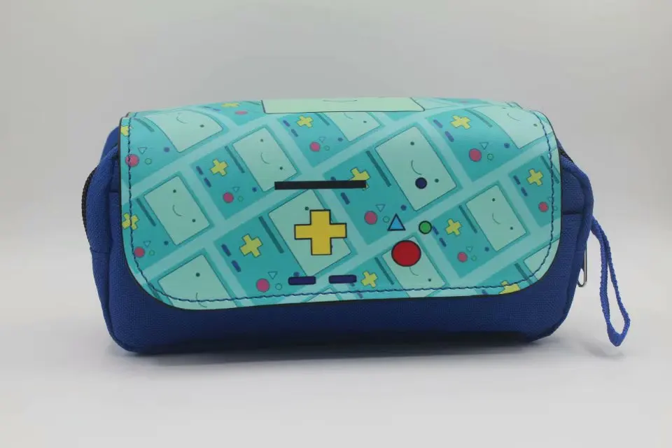 Adventure Time1 Милый мультфильм Гравити Фолз карандаш сумки игры аниме стиль Время приключений студентов канцелярские ручки держатель кошелек косметический чехол сумка - Цвет: Adventure Time1