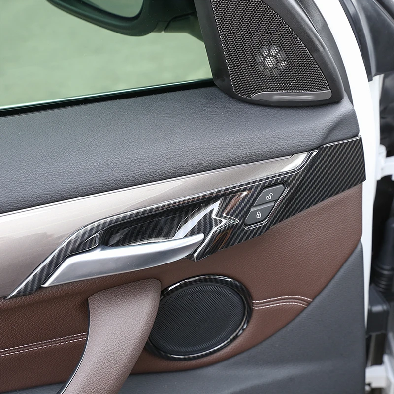 4 шт. для BMW X1 f48 2016-2019 углеродное волокно X2 F47 2018 ABS Хромированная Крышка внутренней