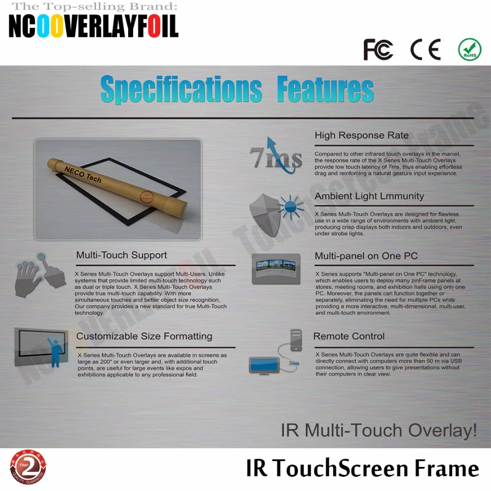 New 32&quot IR Touch Screen Overlay Kit with True 16 Points Compatible With Windows Mac OSX Linux Android | Компьютеры и офис