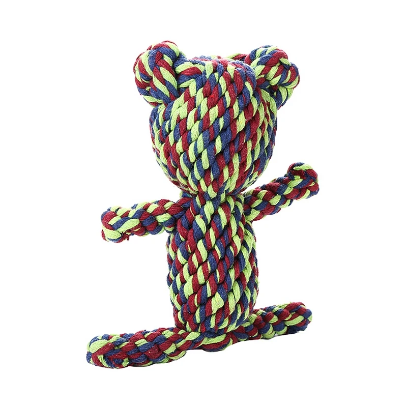 

1 pcs No Face Bear Pet toys For Dog Faceless Bear Dog Toys Cotton Rope Bear Toy No Face Clean Teeth Chewing Dog Toy