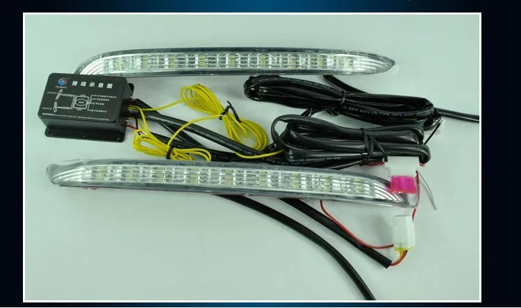 12 В 6000 К светодиодный DRL Дневной ходовой светильник чехол для KIA K2 2010-2012 противотуманная фара рамка противотуманный светильник Стайлинг автомобиля