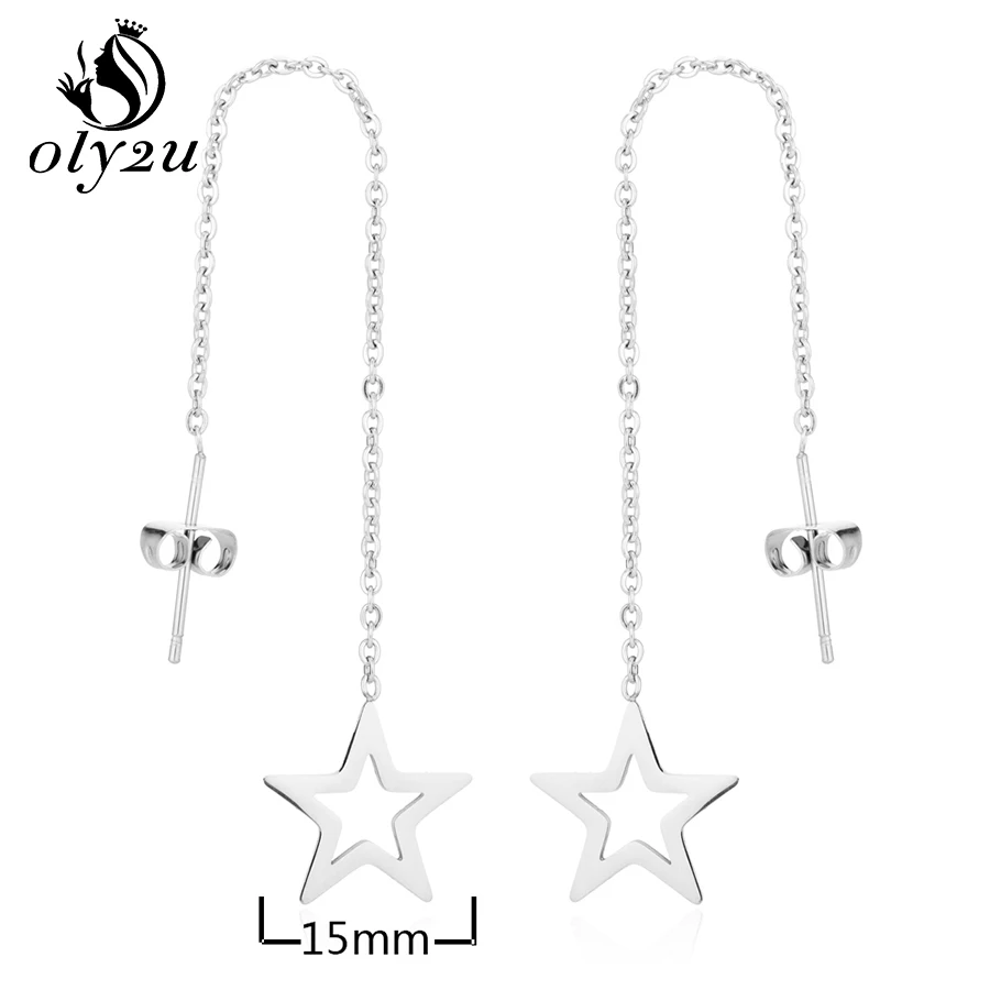 Oly2u висячие серьги с золотыми звездами модные ювелирные изделия для женщин