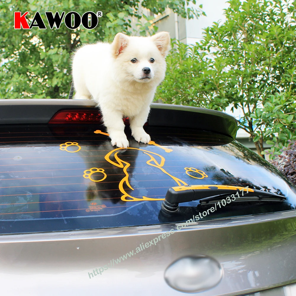 KAWOO 2018 новая наклейка для машины пятнистая виниловая оконная в стиле хвоста милой