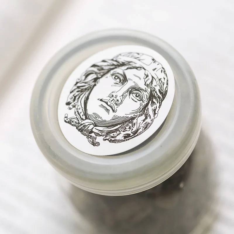 50pcs/box Vintage Black white English sealing paste Decoration Stickers DIY Planner Diary Scarpbooking Index Lable Sticker | Канцтовары