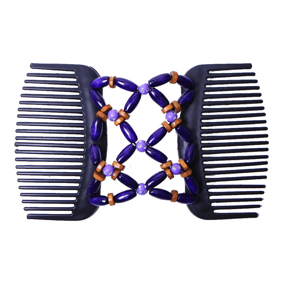 Двойной отделанный бисером волшебная расческа для волос эластичная заколка CD88 |