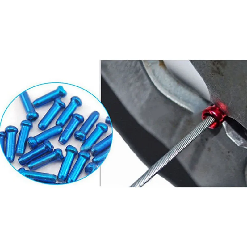 10 Pcs Portable Bersepeda Rem Gear Kabel Ferrule Cap Sepeda Kawat Dalam Paduan Rambut Keriting Penutup Puting Aksesoris Sepeda 4 Warna