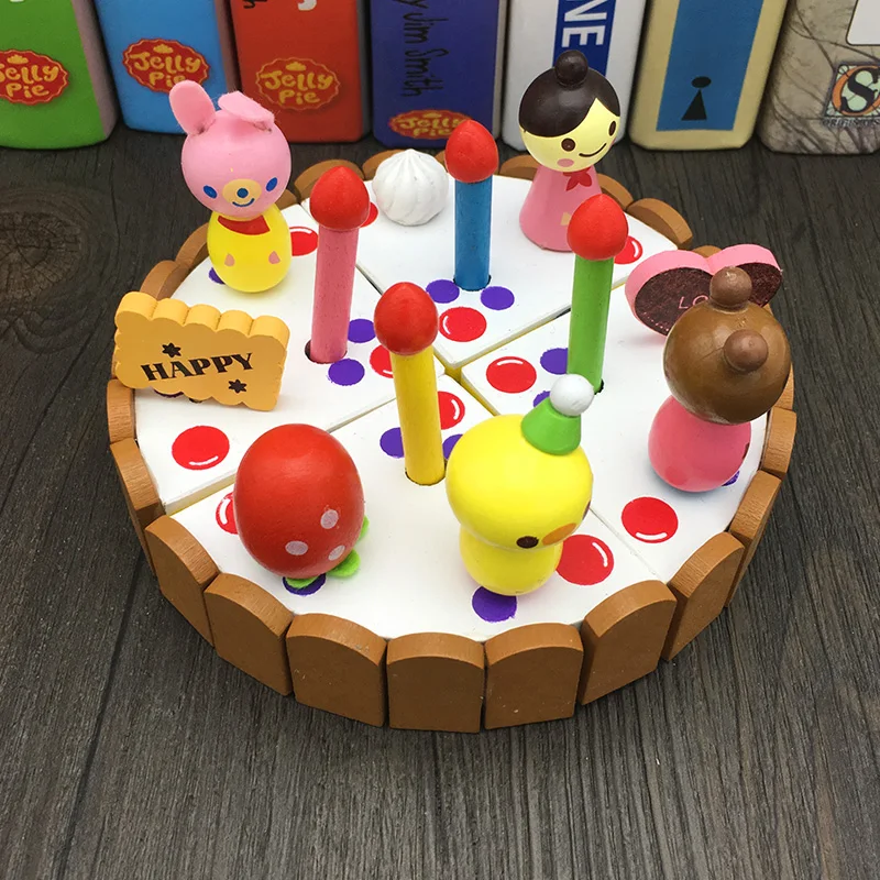 Деревянные игрушки JaheerToy набор кухонных игрушек имитирующий пирог подарок на