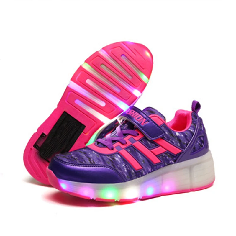 Heelys светодиодный светильник кроссовки с колесом для мальчиков и девочек
