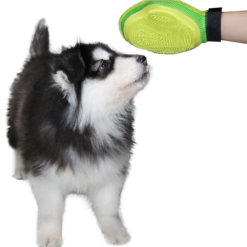 Newcomdigi Dog Combing Hair Remove Gloves Grooming Cleaning Massage Bath Brush Large Comb Pet Care | Дом и сад