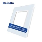 Rainbo Бесплатная доставка Роскошный Crystal White Стекло Панель 1 кадров розетки Панель 80 мм * 80 мм ЕС Стандартный DIY интимные аксессуары a18wb