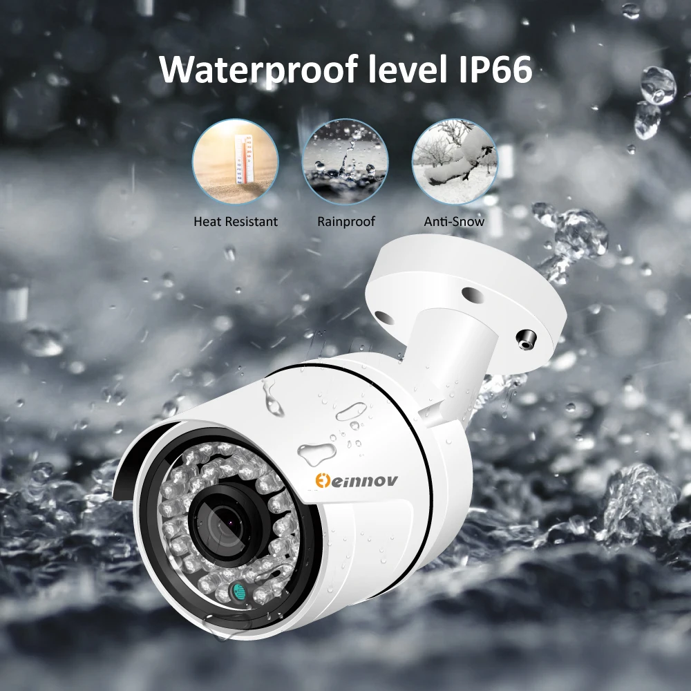 Einnov 8CH 2MP система домашней безопасности комплект видеонаблюдения POE CCTV H.264 сетевое
