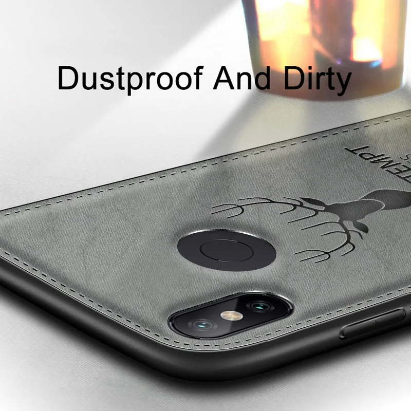 Роскошный мягкий чехол из ТПУ с текстурой ткани для Xiaomi Redmi Note 7 5 6 Pro силиконовый