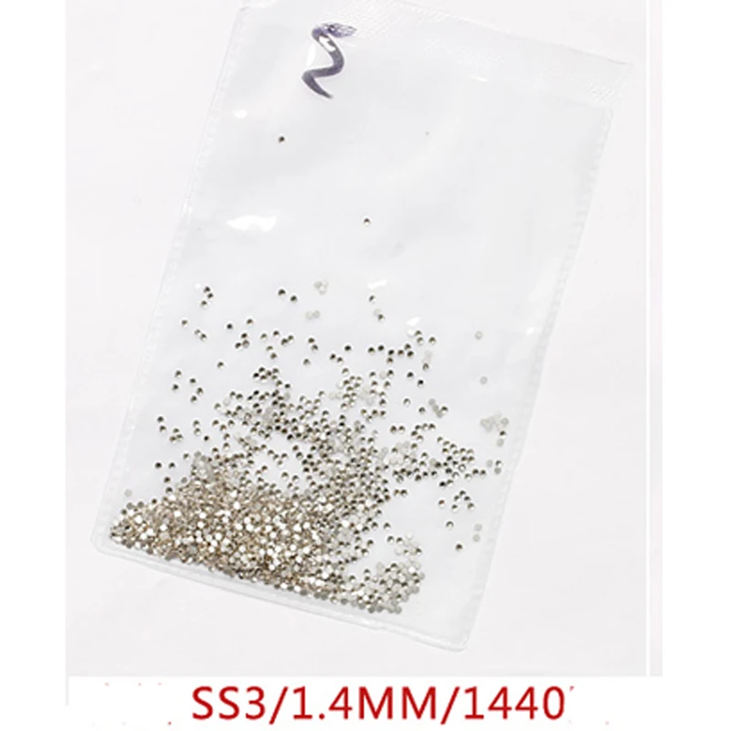SS3 1 4 мм хрустальные стразы стеклянные с плоской задней головкой без горячей